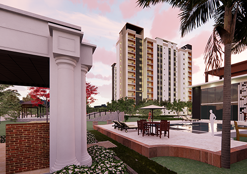FourWalls 3 BHK floor plan
